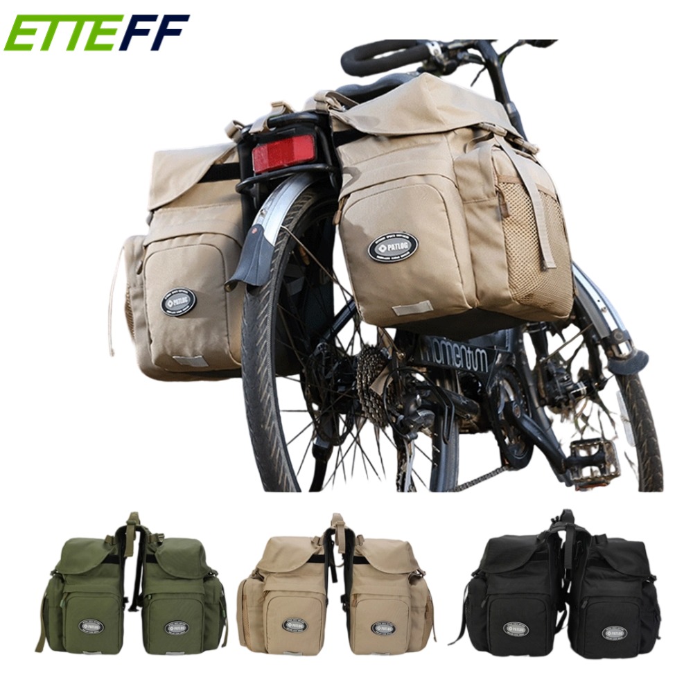 Panniers Waterproof Rear - กระเป๋าจักรยานกันน้ำ 30 ลิตร 1 ชิ้น สำหรับติดตั้งท้ายรถ–กระเป๋าใต้อานจักรยานที่ทนทานพร้อมผ้าคลุมกันฝน–สำหรับการปั่นจักรยาน