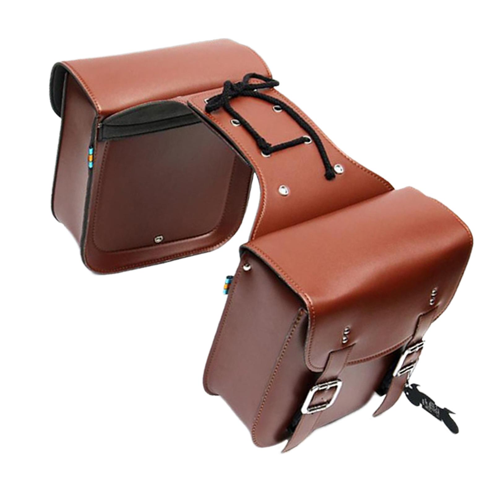 Panniers Waterproof Rear - กระเป๋าข้างมอเตอร์ไซค์แบบถอดเร็ว หนังสังเคราะห์ กระเป๋าข้างเบาะหลัง อุปกรณ์เสริมมอเตอร์ไซค์ กระเป๋าท้ายรถ